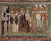 unknow artist The Empress Theodora and Her Court oil painting artist